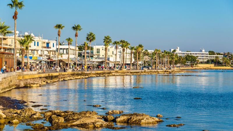 paphos harbour and promenade